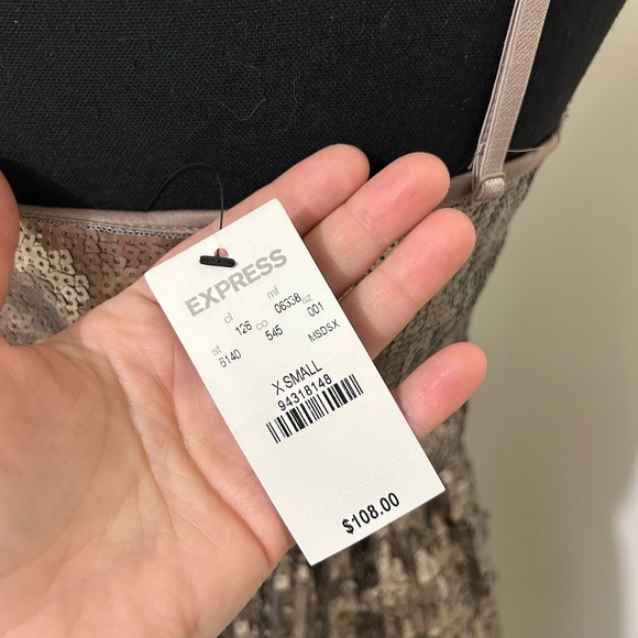 NWT Express Sequined Mini Dress Perfect For Holidays Size XS - Picture 8 of 12